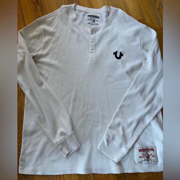 True Religion men's long sleeve henley - Picture 2 of 10